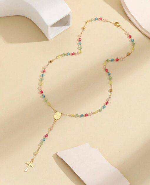 21013 - Collar Rosario armado multicolor - Imagen 2