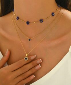21044 - Set Collar triple azul