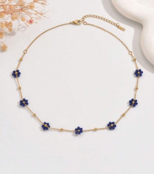 21044 - Set Collar triple azul - Imagen 2