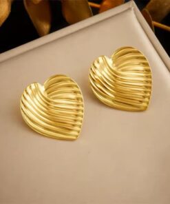 80082 - zarcillos corazon con lineas