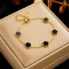 41004-3 Pulsera Negro Acero Van cleef
