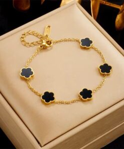 41004-3 Pulsera Negro Acero Van cleef