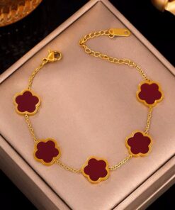 41004-5 Pulsera Vinotinto Acero Van cleef