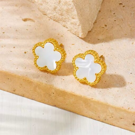 80019 - Zarcillos Blanco Van cleef Acero