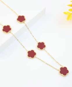 21047-5 Collar Vinotinto Armado Van cleef