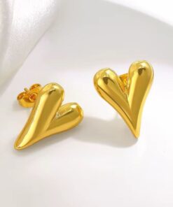 80114 - Zarcillos corazon en V