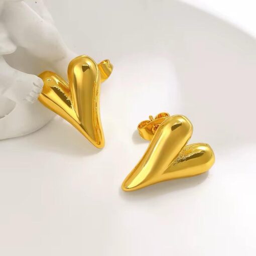 80114 - Zarcillos corazon en V - Imagen 2
