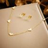 21095 - Set collar zarcillo blanco
