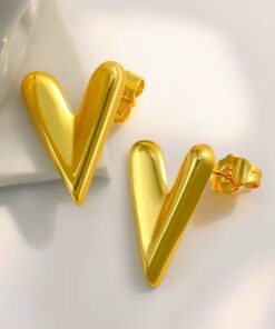 80130 - zarcillos corazon en V