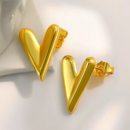 80130 - zarcillos corazon en V