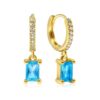 80137 - Zarcillos azul candonga con cristal