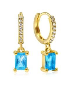 80137 - Zarcillos azul candonga con cristal