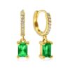 80137-2 Zarcillos verde candonga con cristal