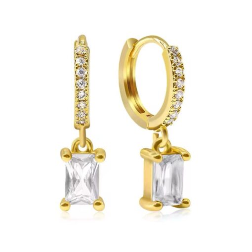 80137-4 Zarcillos transparente candonga con cristal