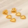 80173 - Zarcillos triple corazon acero