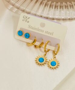 80179 - Set Zarcillos turquesa