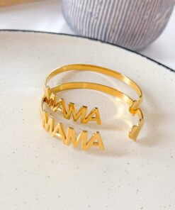 41105 - Pulsera acero MAMA dorada
