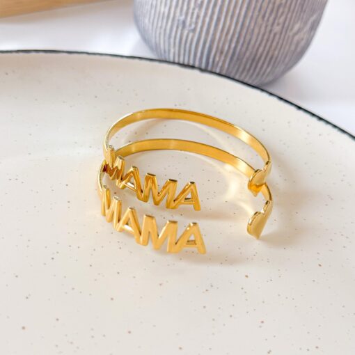 41105 - Pulsera acero MAMA dorada