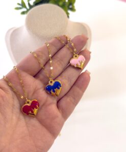 21099 - Collar armado corazon acero