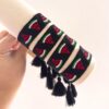41111 - Pulsera Tela negra patilla