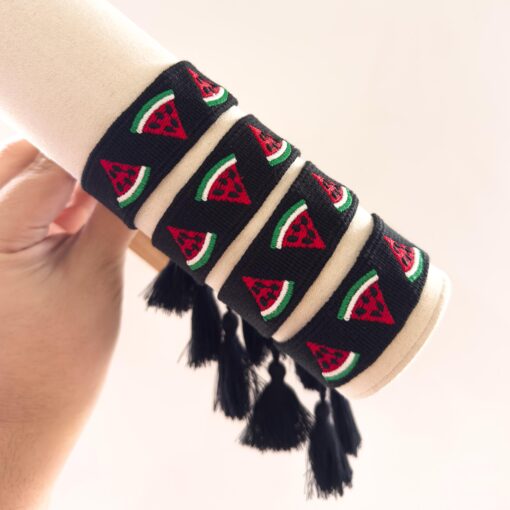 41111 - Pulsera Tela negra patilla