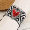 41113 - Pulsera tela grande con corazon