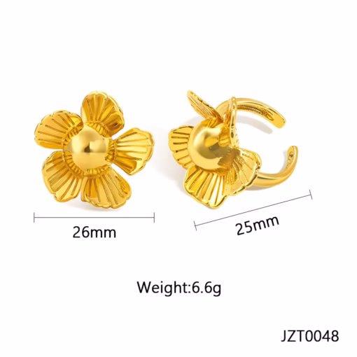 30002 - Anillos Rodio flor