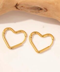 80184 - zarcillos argollas corazon