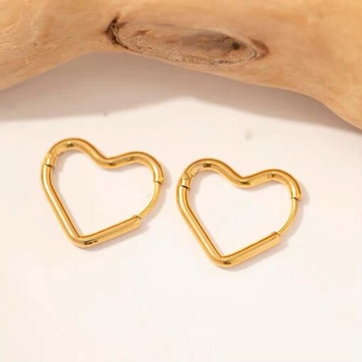 80184 - zarcillos argollas corazon