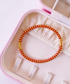 41115-1 Pulsera rojo acero esmaltada