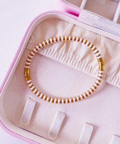 41115-2 Pulsera blanco acero esmaltada