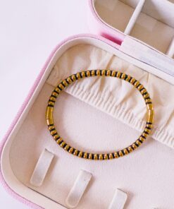 41115 - Pulsera negro acero esmaltada