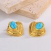 80090 - Zarcillos con perla azul