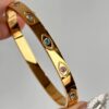 41118 - Pulsera dorada acero ojos turcos incrustados