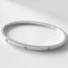 41119 - Pulsera Plateado acero flor incrustado