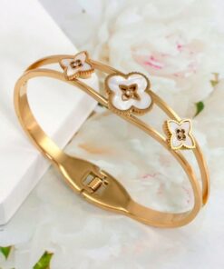 41126 - Pulsera acero triple flor