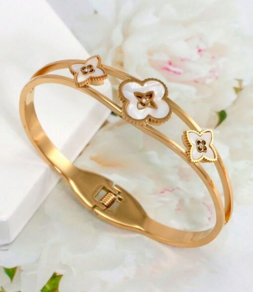 41126 - Pulsera acero triple flor