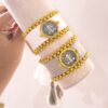 41076-1 Pulsera Blanca Tela san benito