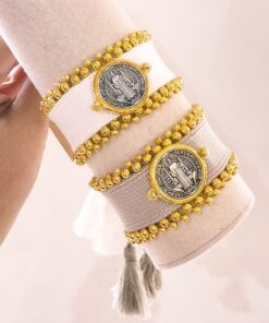 41076-1 Pulsera Blanca Tela san benito