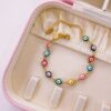 41133-3 Pulsera multicolor acero ojos turcos