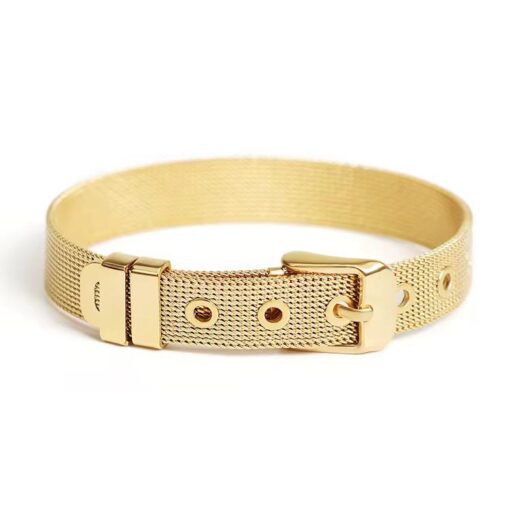 41134 - Pulsera dorado correa reloj acero