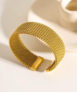 41135 - Brazalete dorado acero