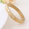 41136 - Pulsera acero dorada con cristales