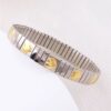 41137 - Pulsera acero plateada con corazones dorados
