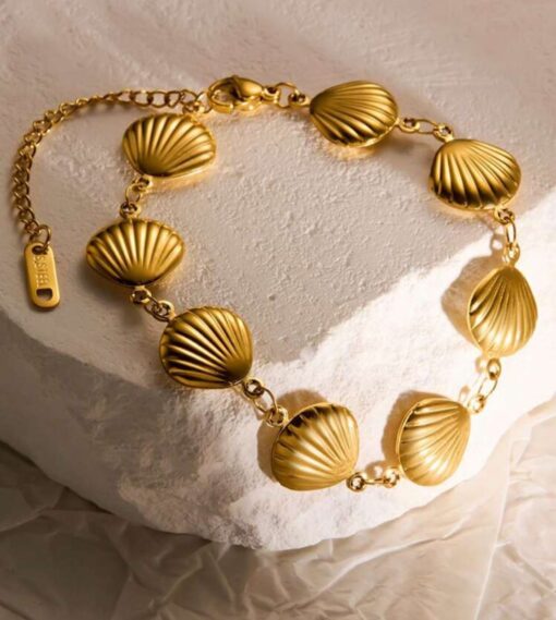 41141 - Pulsera acero dorada multi almejas - Imagen 2