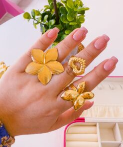 30001-15 Anillos Acero dorado