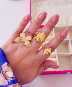 30001-14 Anillos Acero dorado