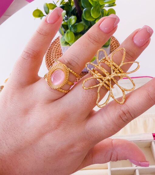 30001-11 Anillos Acero dorado