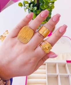 30001-10 Anillos Acero dorado
