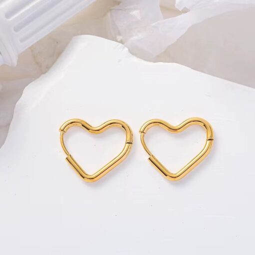80006 - zarcillos argollas corazon - Imagen 3